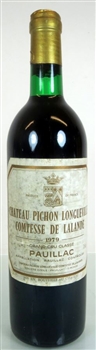 Chateau Pichon Lalande 1979 (damage label)