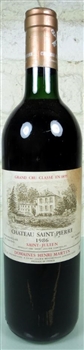 Chateau Saint-Pierre 1986 (Damage label)