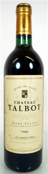Chateau Talbot 1988 (slightly damage label)