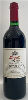 Penfolds Bin 389 1996 (slightly damage label)