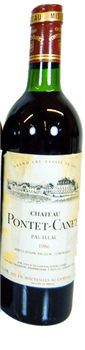 Chateau Pontet Canet 1986 (damage label)