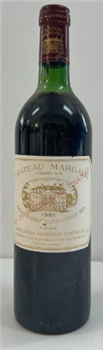 Chateau Margaux 1981 (slightly damage label)